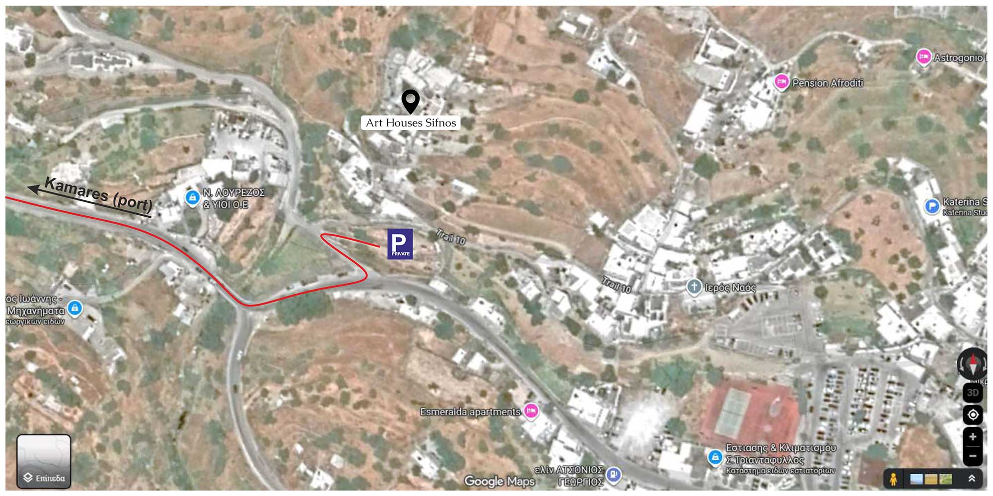 Η θέση του Art Houses Sifnos στον χάρτη